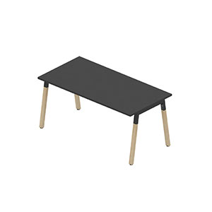 A frame wood single desk