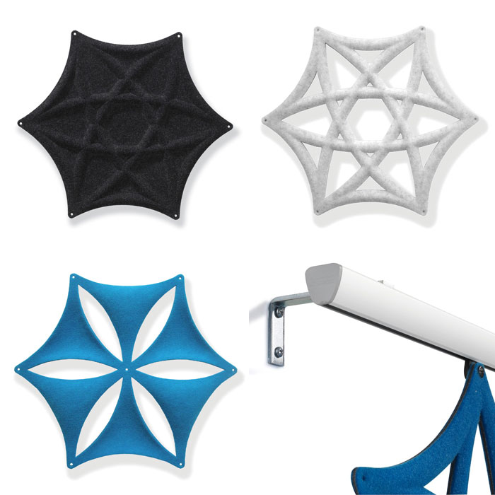 Acoustic office baffle shapes