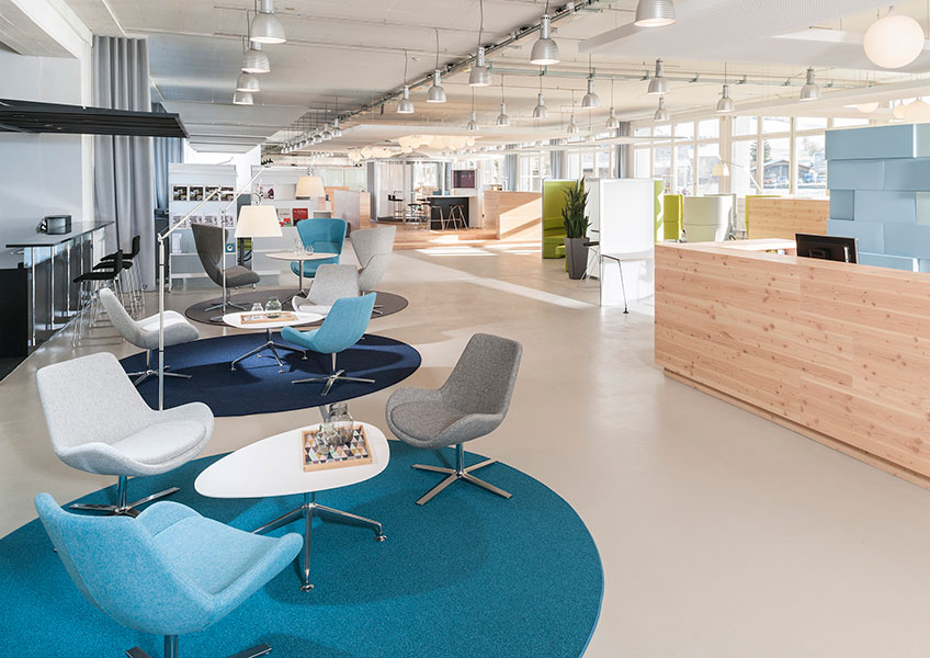 Avi chair in reception area