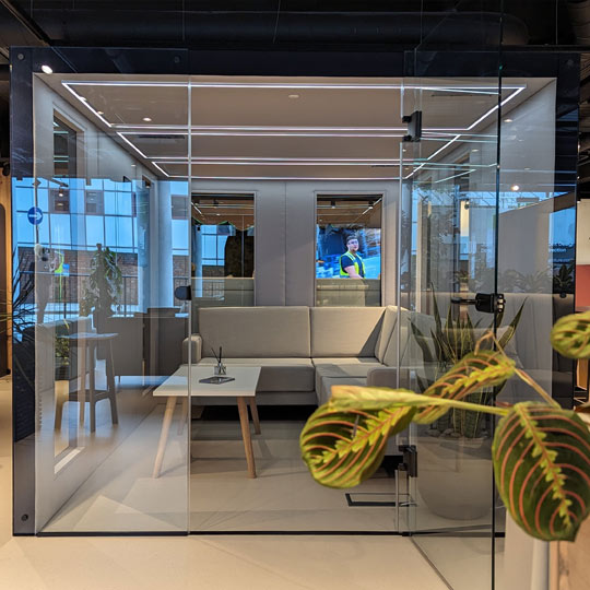 Bob Room pod with glass panels