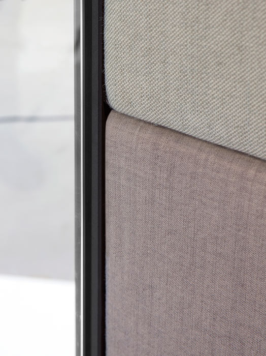 Boston phone booth upholstery detail