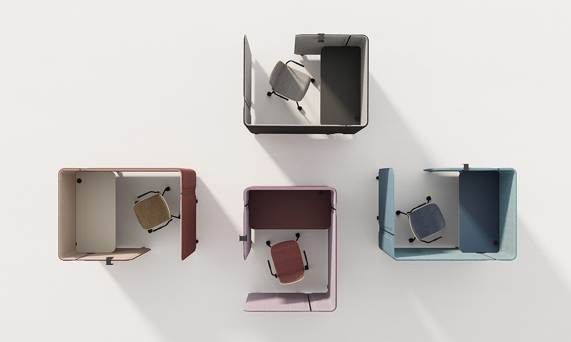 Mobile Fold booth with desk