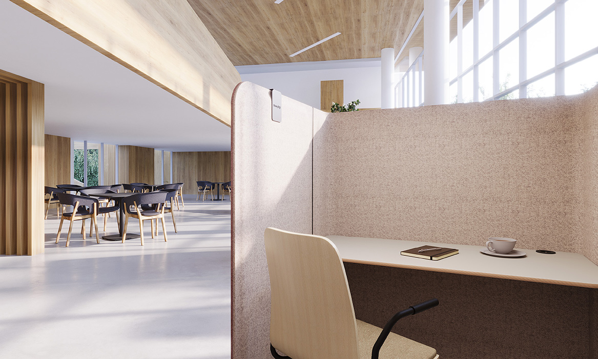 Mobile Fold booth with desk