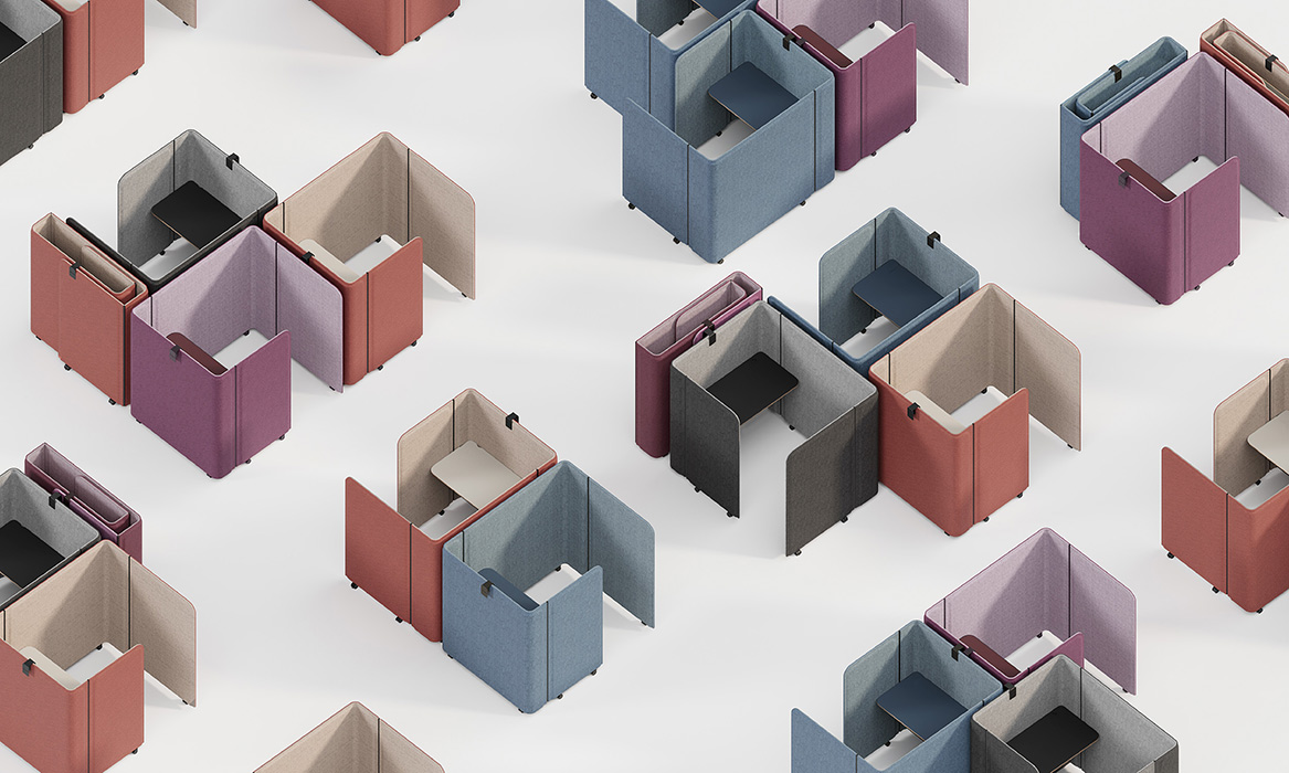 Mobile Fold booth with desk