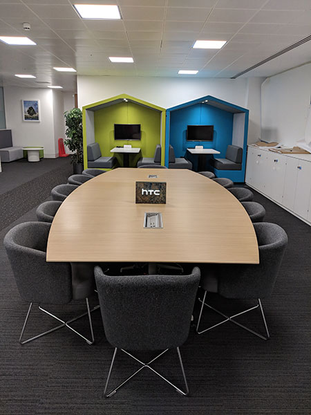 Office cabins with TV monitors