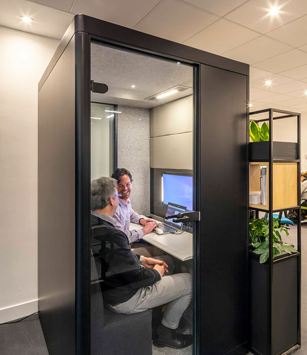 Calma Z2 pods in office.