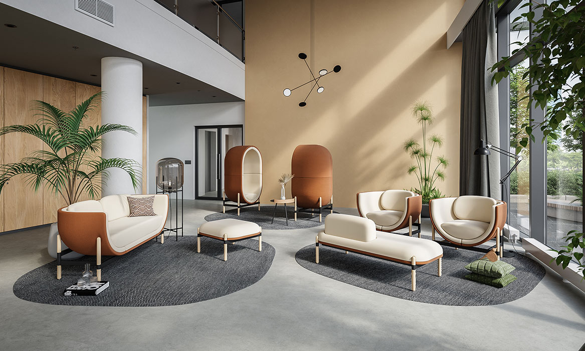 Capsule Seating in wating area