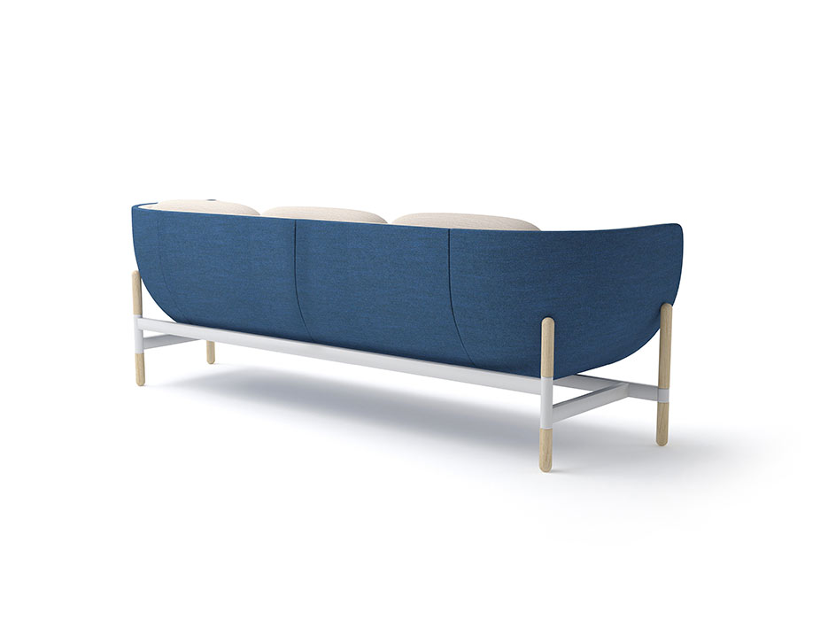 Capsule sofa back detail and legs
