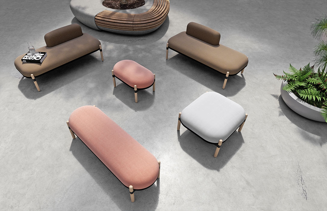 Capsule benches with backs