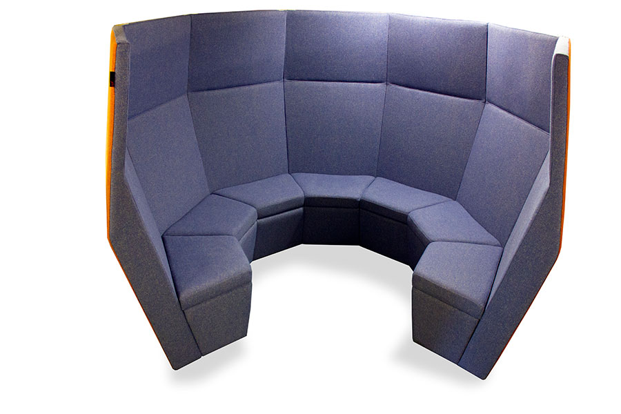 Tall enclosed seating for office space