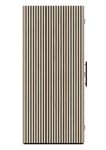 Wood slat office pod