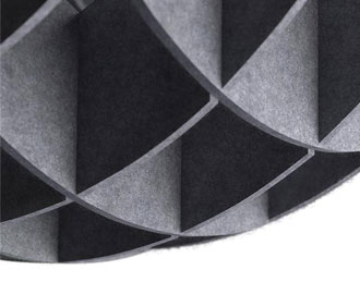 Acoustic suspended cloud baffle