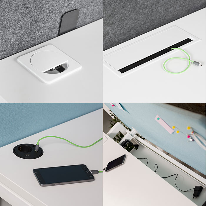 CS5040 Desk cable access options