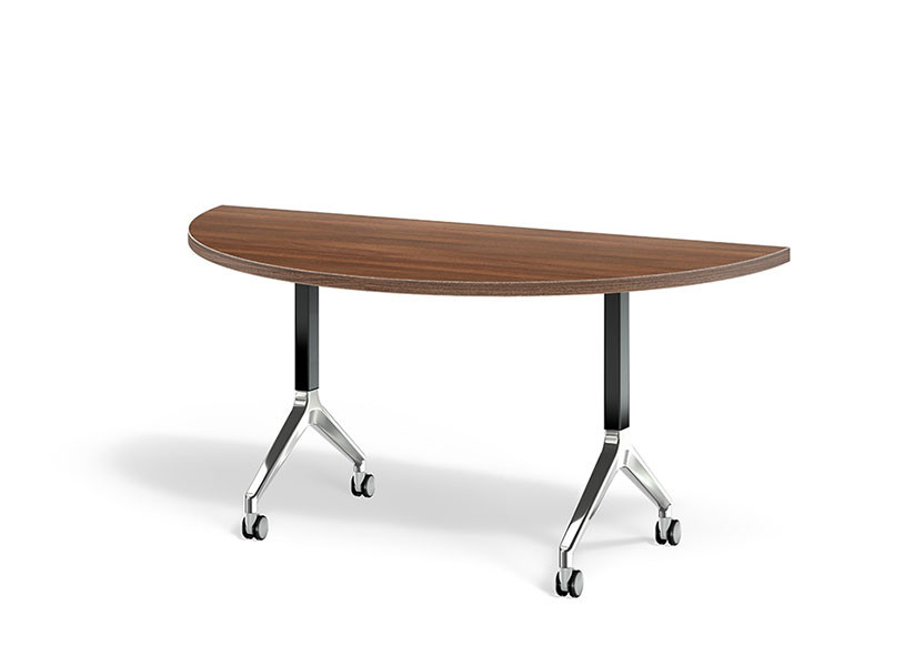 Deploy semicircular table