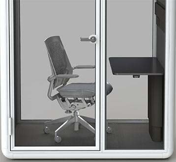 Black adjustable desk