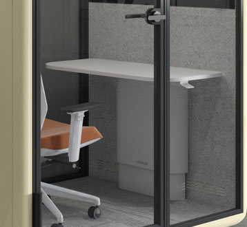 White adjustable desk