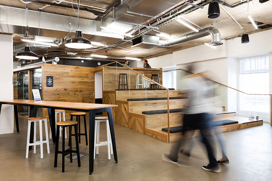 Fold high bench tables with yellow legs