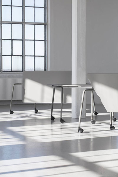 Four Fold grey tables