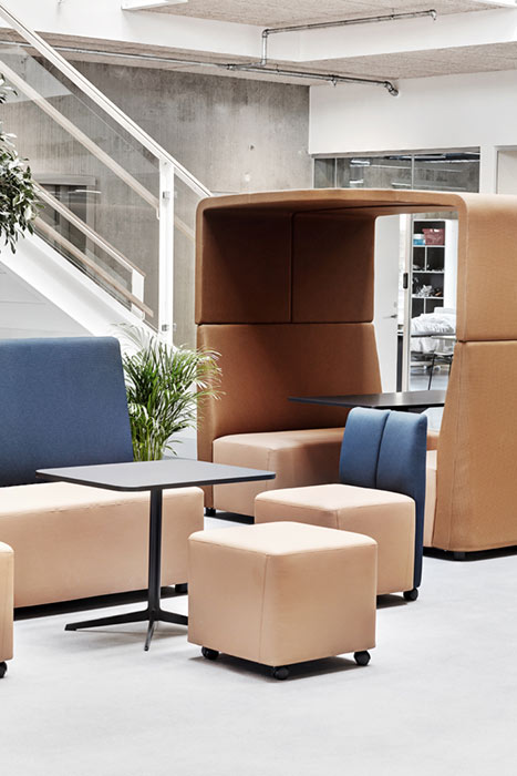 Fourlikes modular den and modular banquette seating