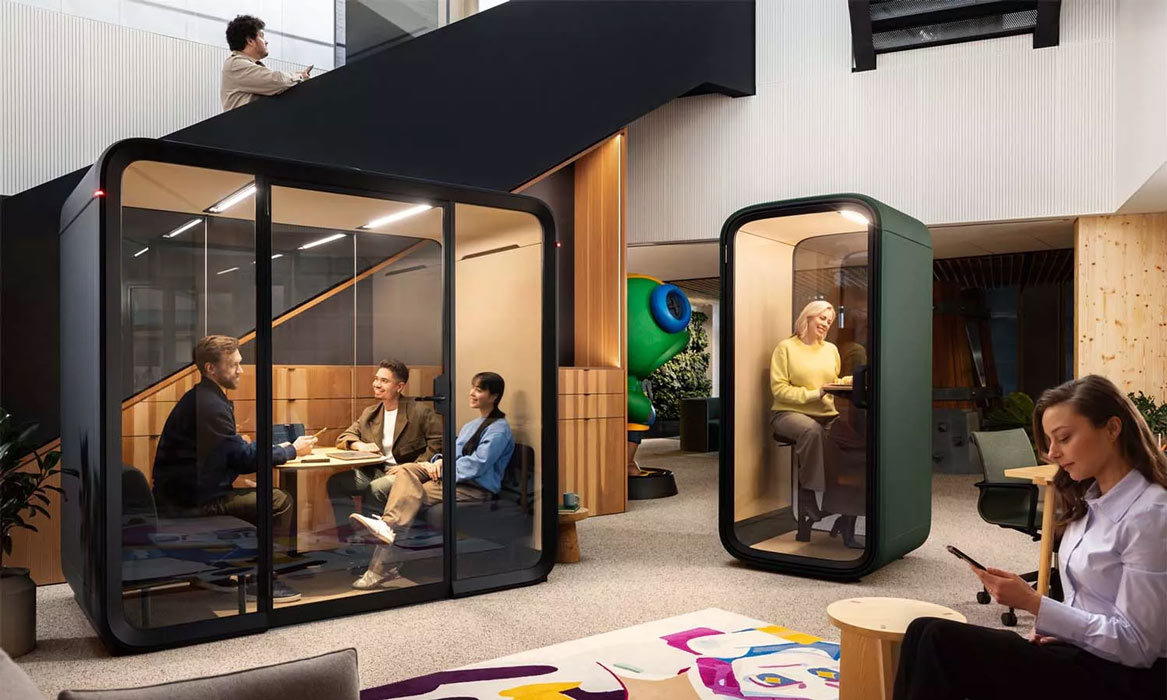 Framery Four Pod with Framery One phone pod