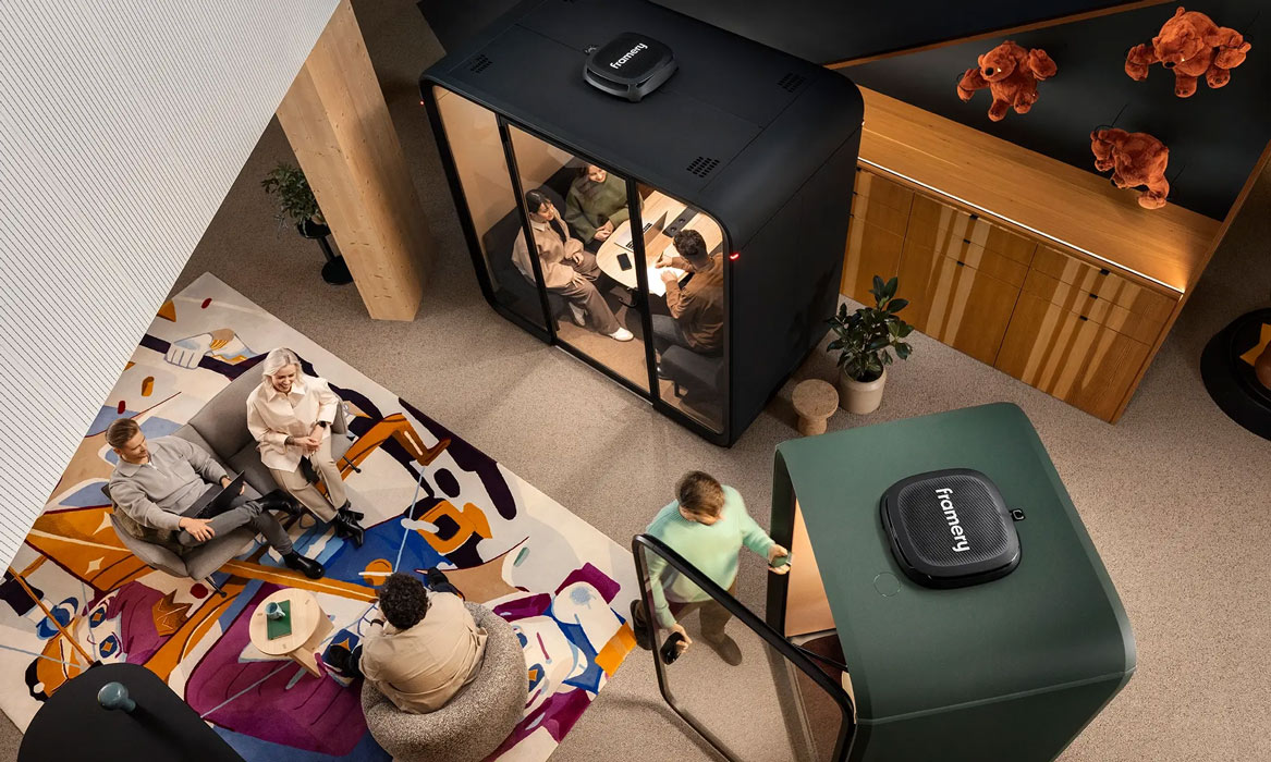 Framery Four Pod with Framery One phone pod