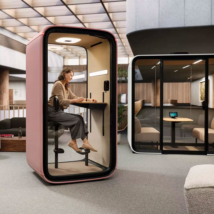 Framery Four Pod with Framery One phone pod