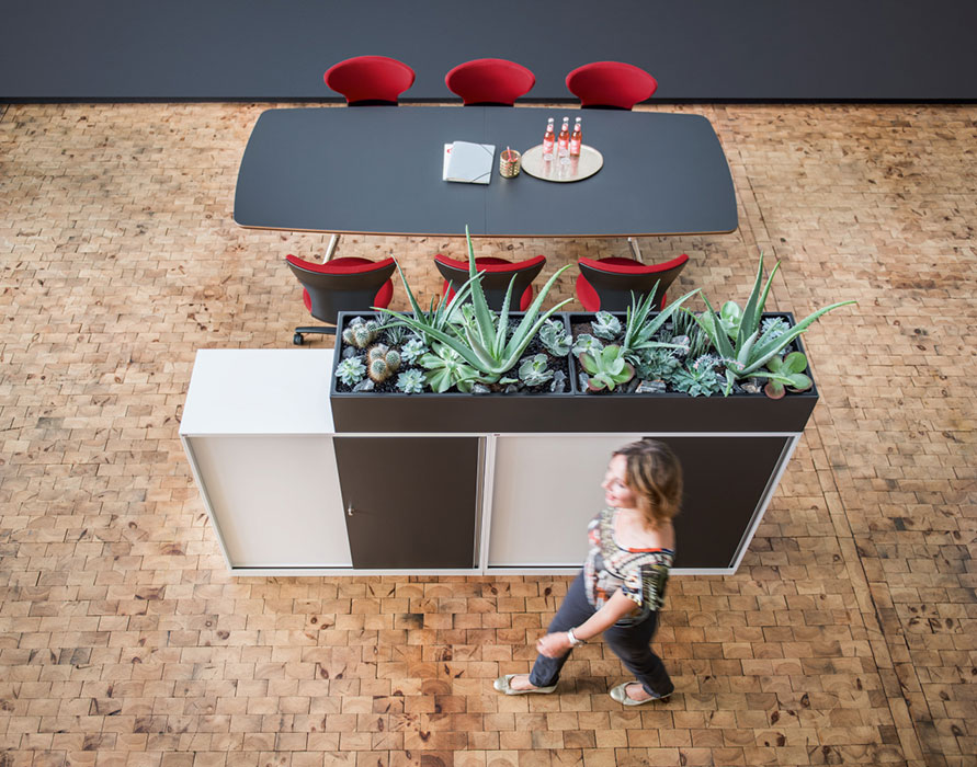 Grand Slam slidng door cupboard with planter box