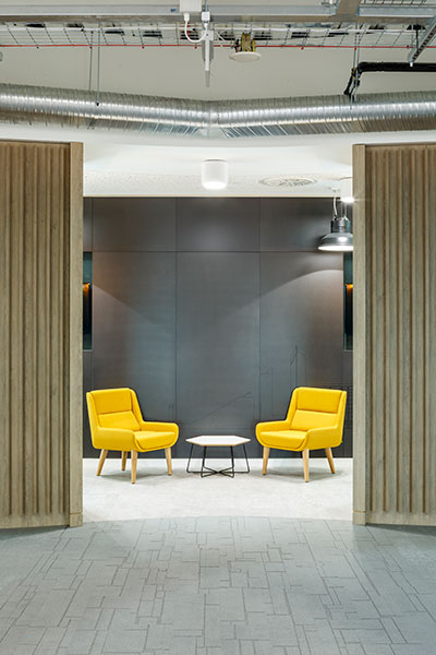 Hush high chair on wood feet