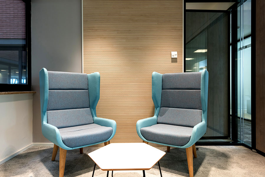 Hush armchairs wood legs