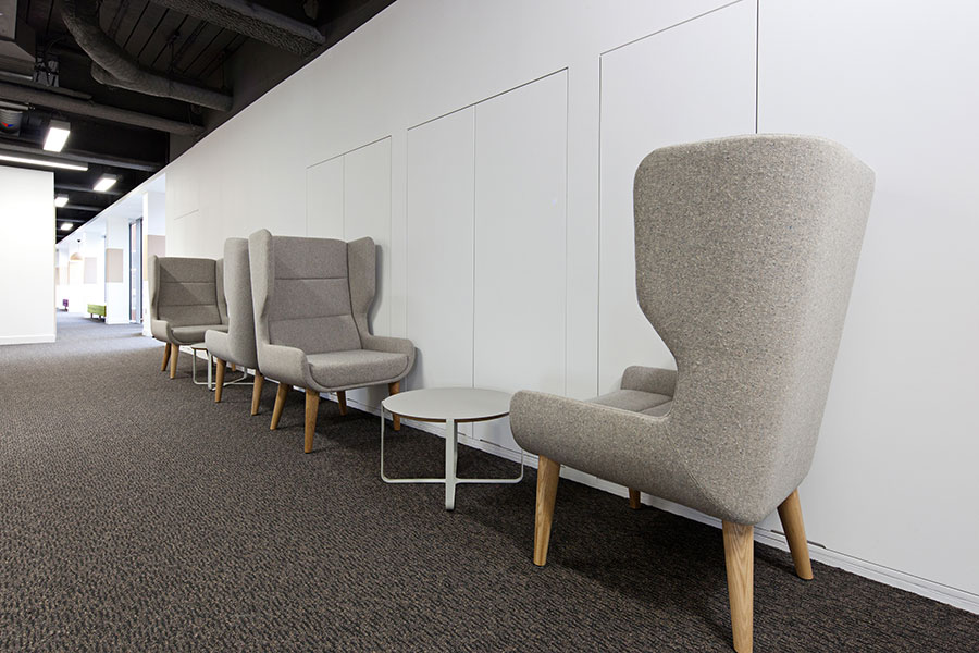 Hush in grey upholstery