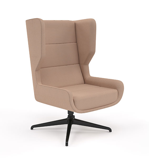 Hush armchair on pedestal base