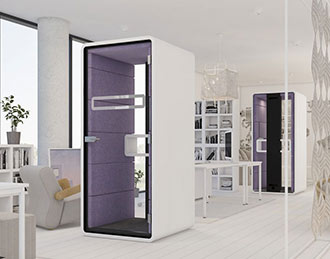 White phone pod in office