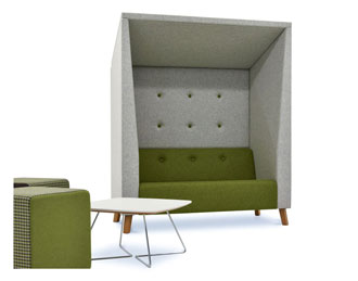 Jensen acoustic small sofa with acoustic hood