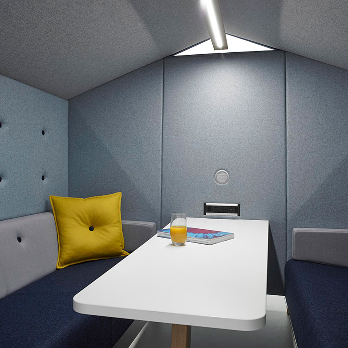 Jensen inside the Hut