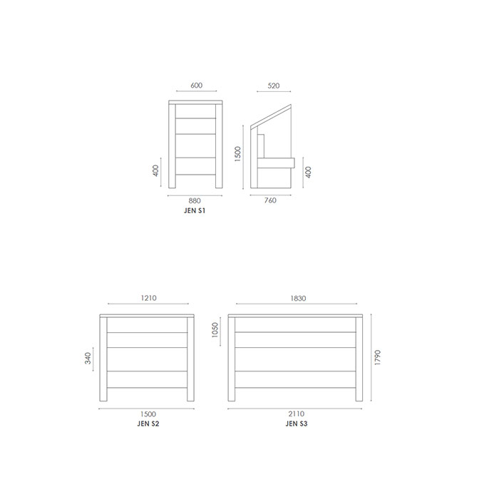 Jensen Shelter sizes