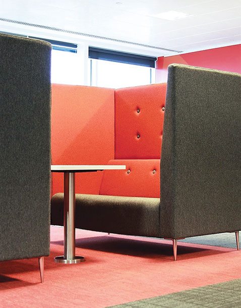 Jensen high backed booth