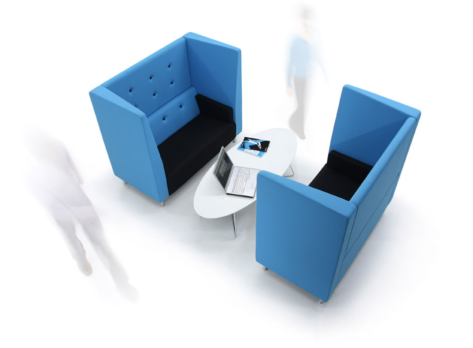 Jensen high backed sofas