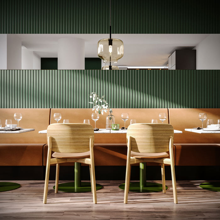 Kitt chairs in restaurant