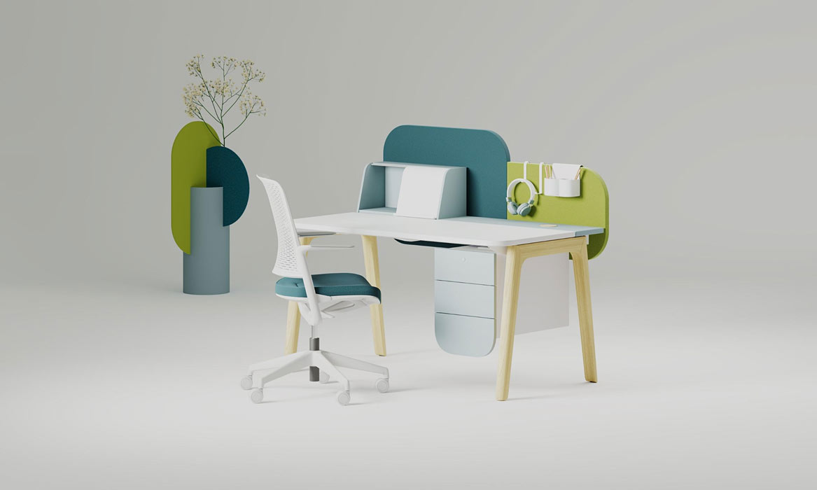 Levitate office desk for 1 user