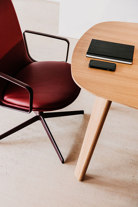 Lottus chair stitching detail