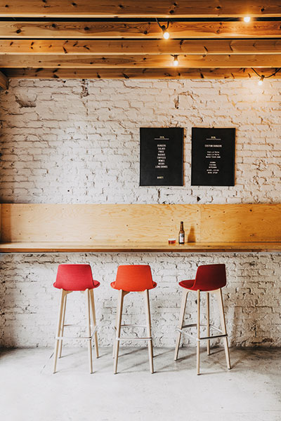 Lottus Stool with wood legs
