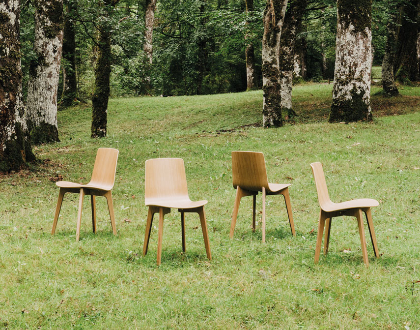 Lottus wood chairs in field