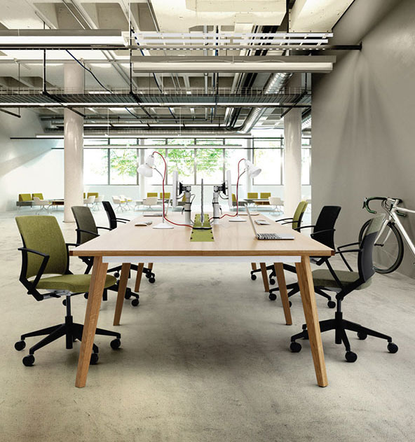 Martin wood bench desk