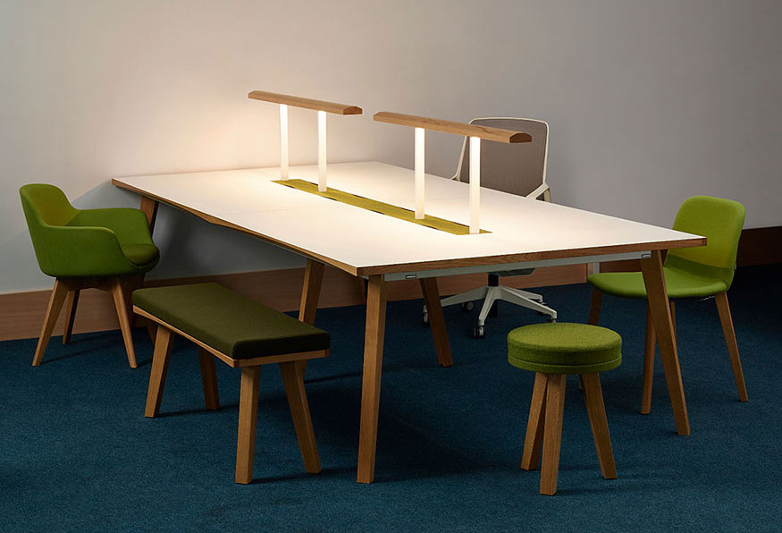 Martin library desk in wood and nano laminate