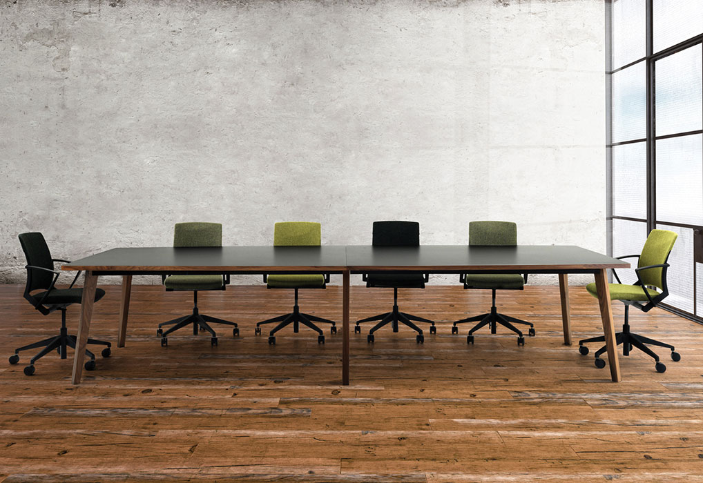 Martin meeting table with black nano laminate top