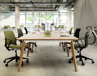 Martin wood bench desk