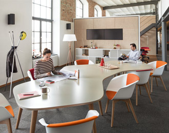 Organic shaped meeting table