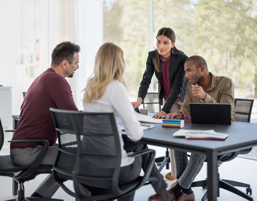 Comfortable mesh meeting chairs