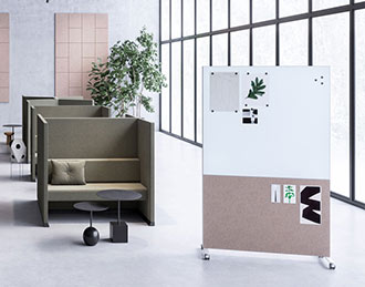 Mobile Alumi screen with whiteboard