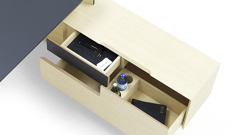 Martin desk with modesty panel